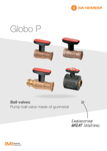 Globo P gömbcsapok fűtési rendszerekbe - műszaki adatlap