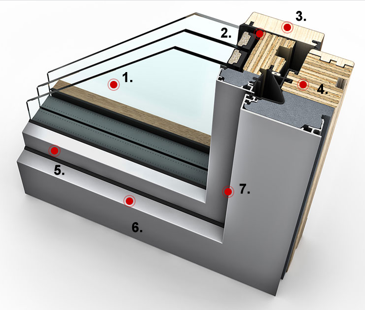 Internorm HF 510 fa/alumínium ablak
