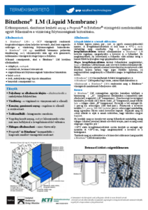 Bituthene Liquid Membrane (LM) GCP gyártmányú vízszigetelésekhez - részletes termékismertető