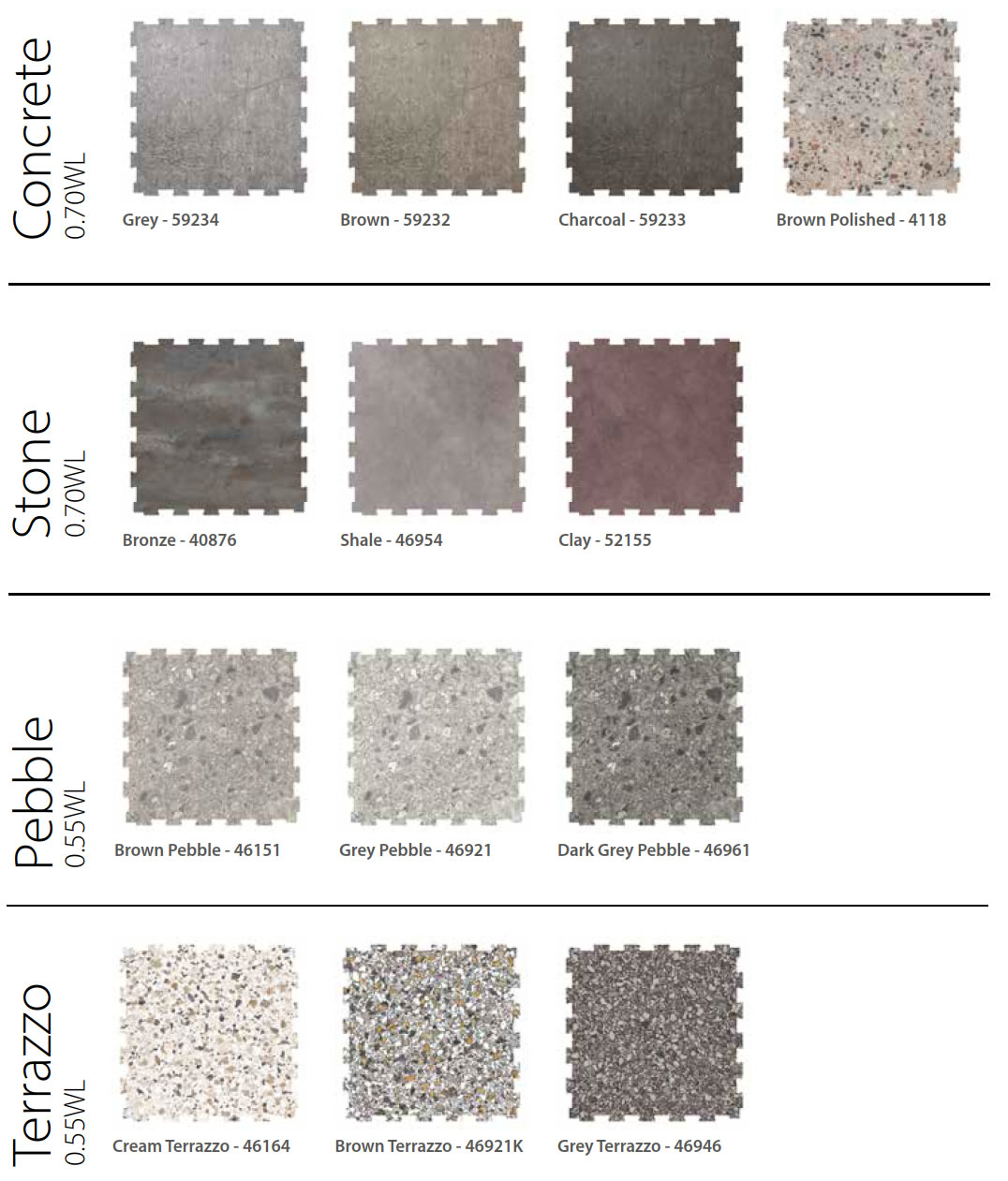 Urban Tile modul PVC burkolat, színválaszték