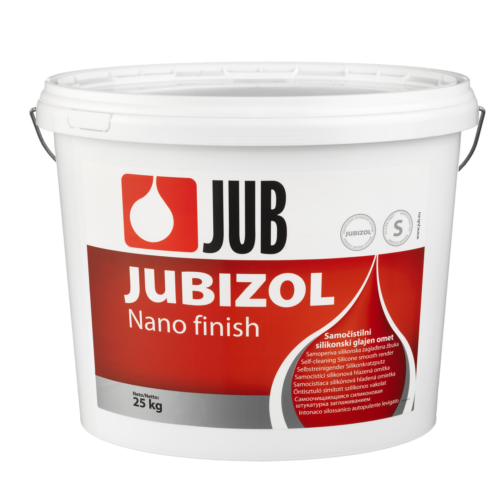 JUBIZOL Nano Finish S 1.5 és 2.0 öntisztuló simított szilikonos vakolat