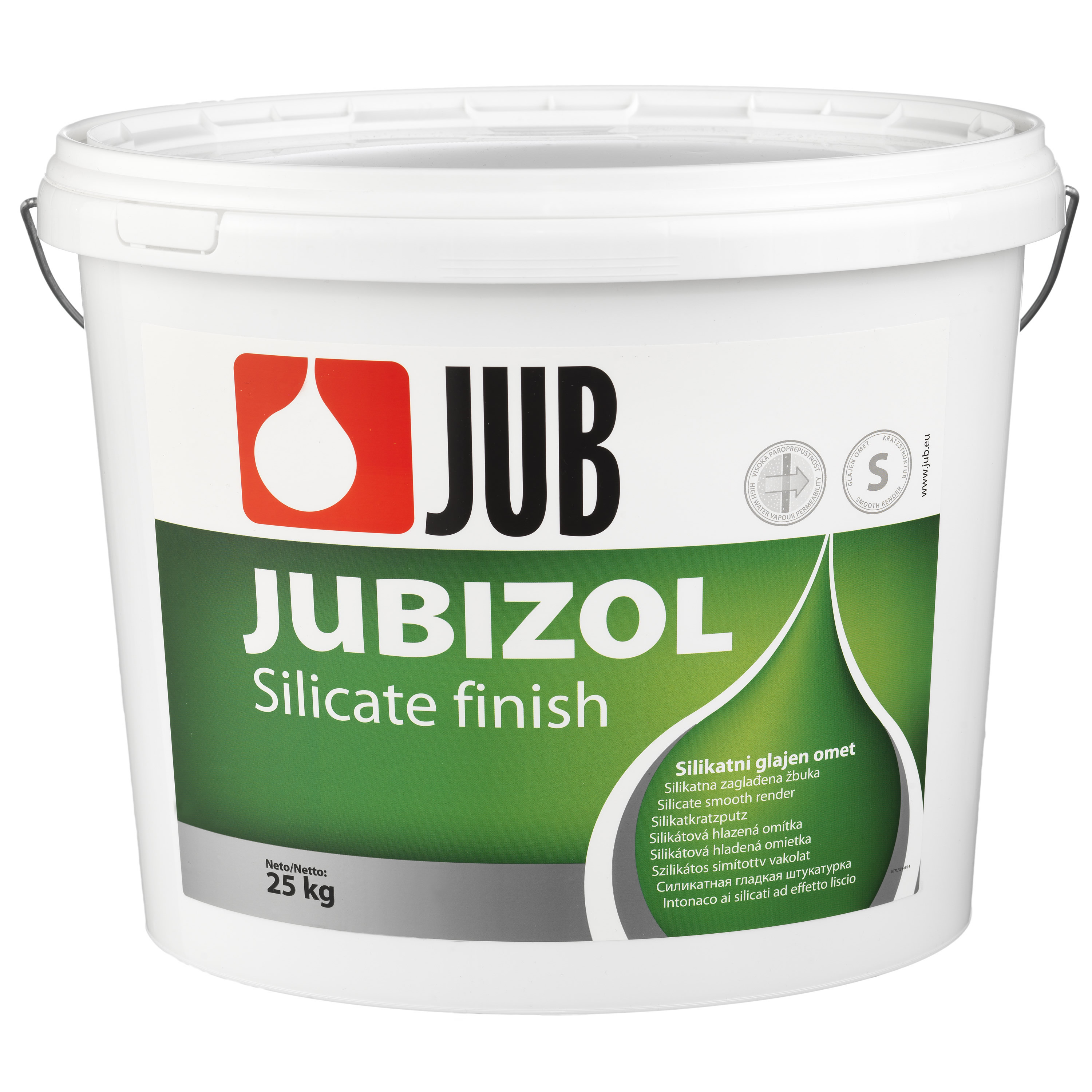 JUBIZOL Silicate Finish S 1.5, 2.0 simított szilikátos vakolat 