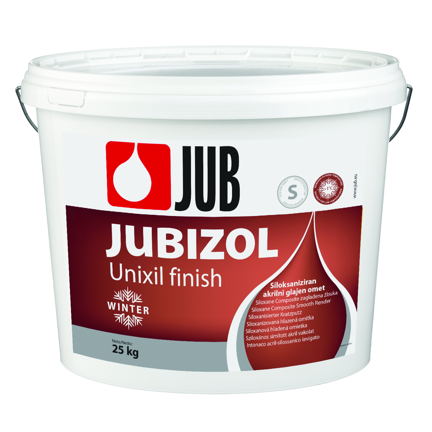 JUBIZOL Unixil Finish Winter S 1.5 sziloxános simított akril vakolat télies körülmények esetén