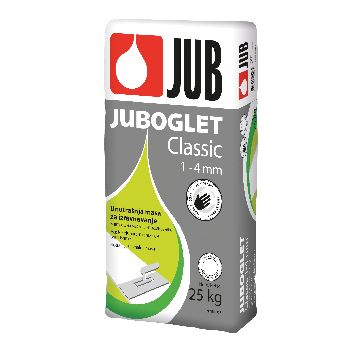 JUBOGLET Classic 1-4 polimer kötőanyagú beltéri glett