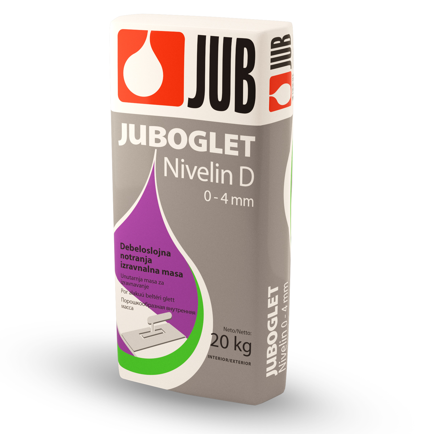 JUBOGLET Nivelin D vastagrétegű glett