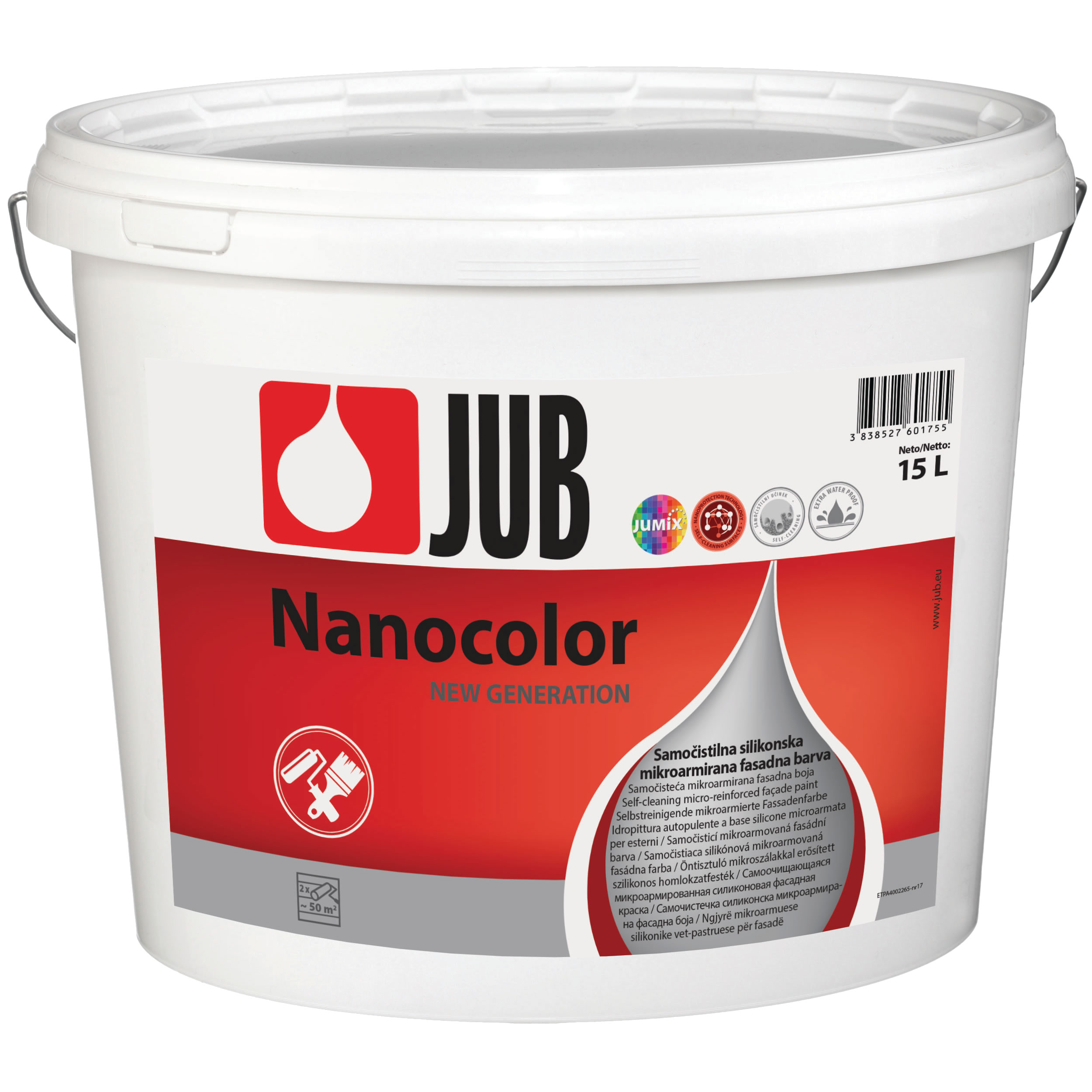Nanocolor elemi szálas szilikonos öntisztuló homlokzatfesték