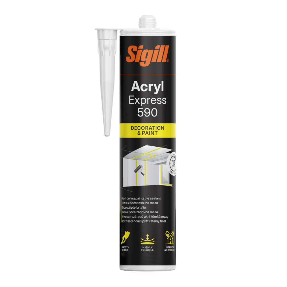 SIGILL Acryl Express 590 gyorsan száradó akril tömítőanyag