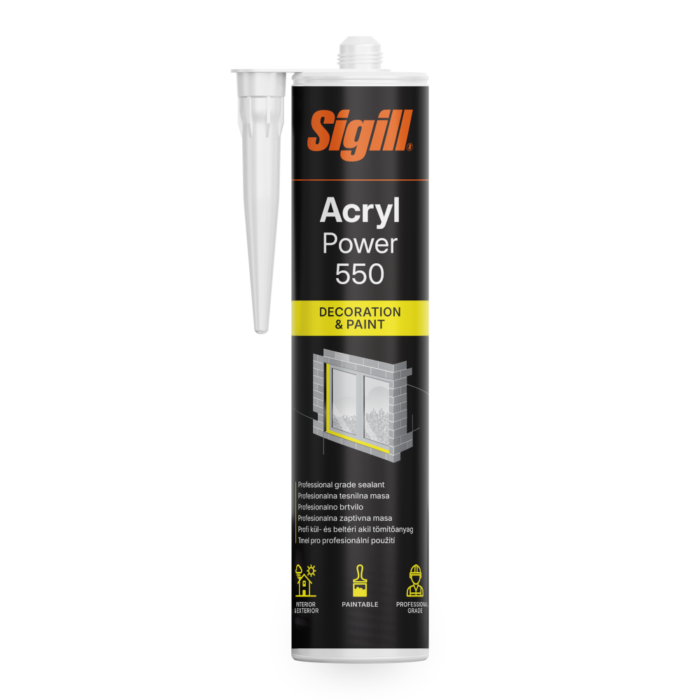 SIGILL Acryl Power 550 kül- és beltéri akril tömítőanyag