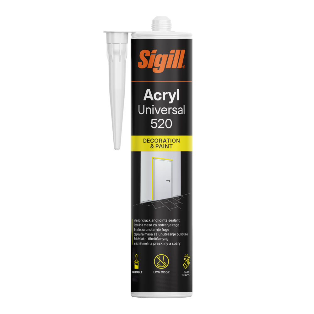 SIGILL Acryl Universal 520 beltéri tömítőanyag repedések és hézagok kitöltésére