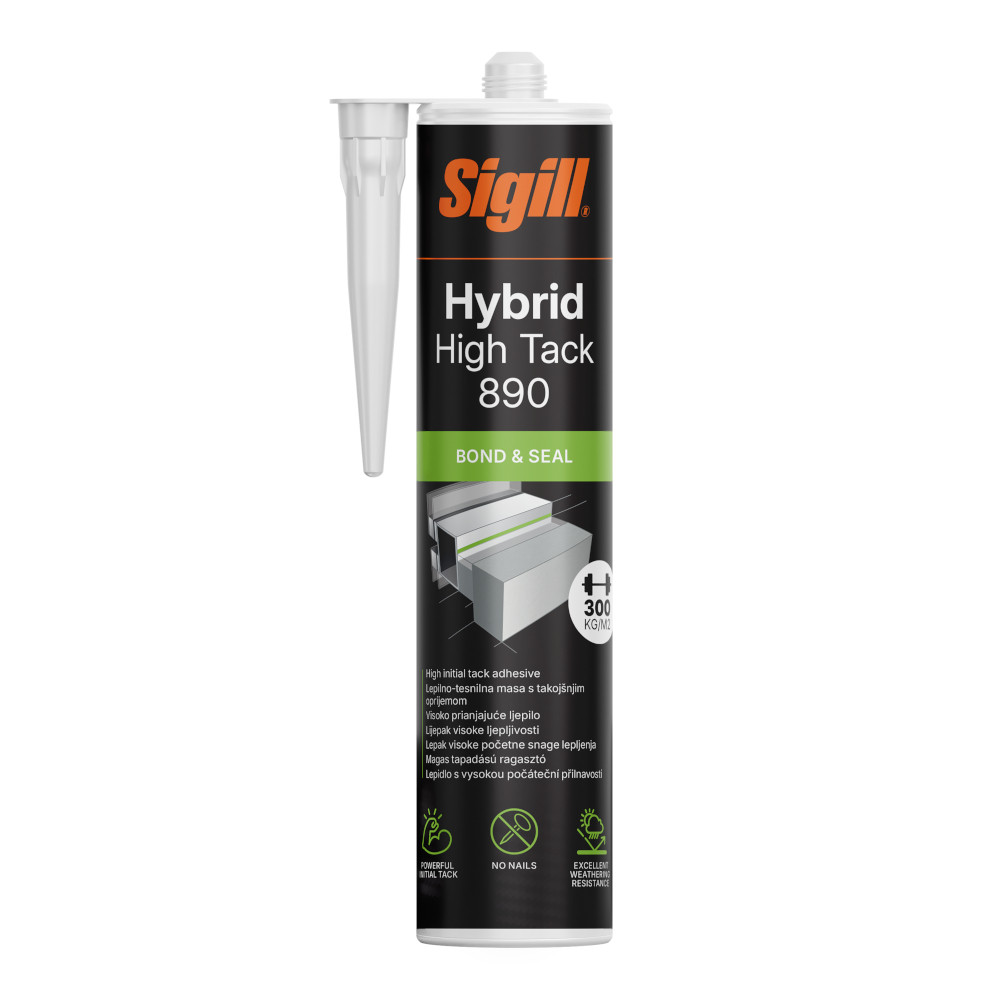 SIGILL Hybrid High Tack 890 rendkívül magas tapadóképességű ragasztó és tömítőanyag