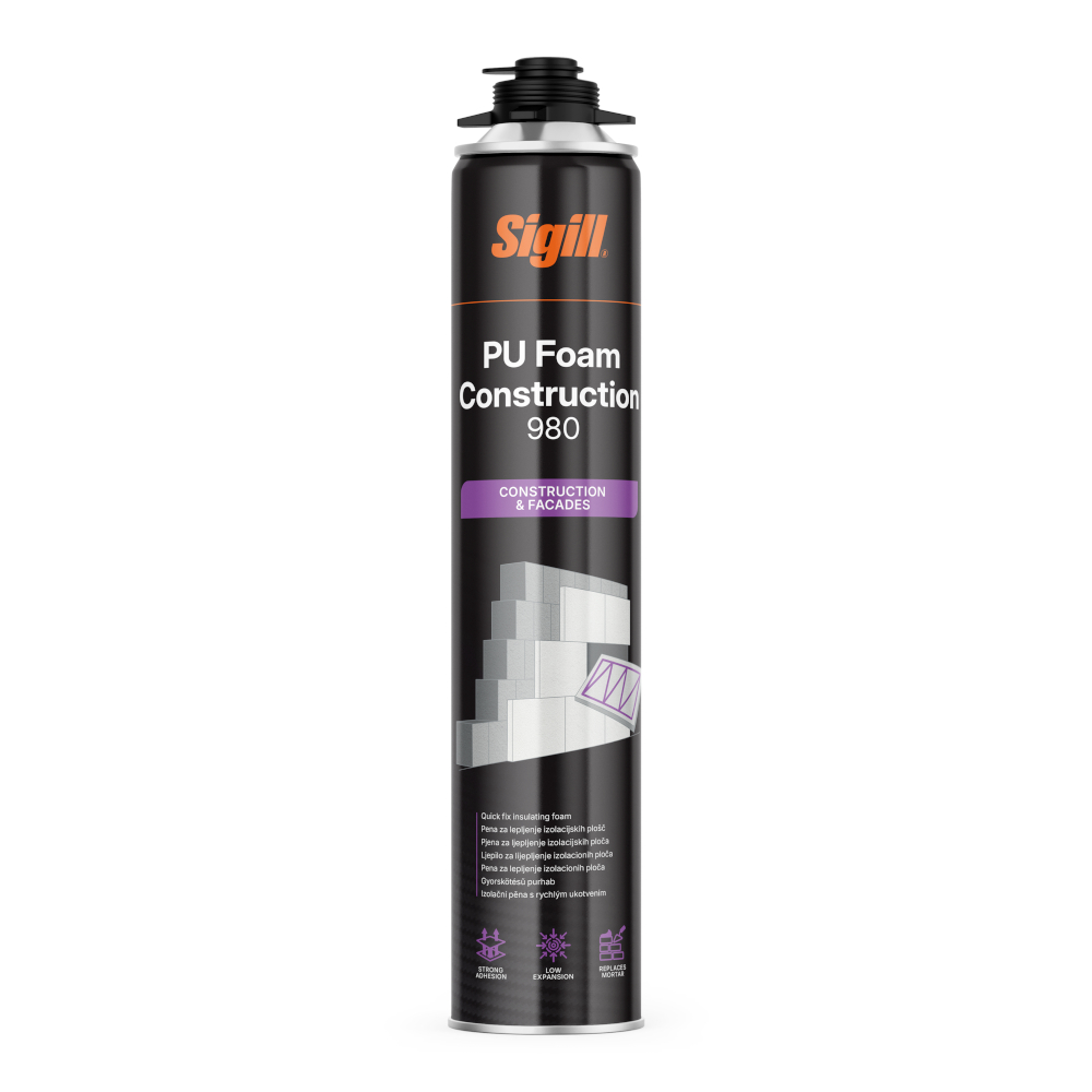 SIGILL PU Foam Construction 980 építőipari ragasztóhab
