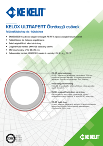 KELOX Ultra PE-RT ötrétegű csövek - általános termékismertető