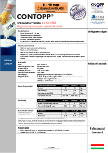 CONTOPP 15 RS száradásgyorsító esztrich adalékszer - részletes termékismertető
