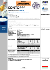 CONTOPP 20 száradásgyorsító esztrich adalékszer - részletes termékismertető