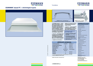 ESSMANN classic PC-s felülvilágító kupola - általános termékismertető