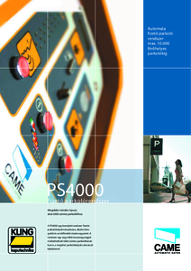 CAME PS4000 automata fizető parkoló rendszer - részletes termékismertető