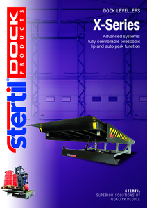 Stertil Dock X típusú hidraulikus rámpakiegyenlítő teleszkópos nyelvvel	 - részletes termékismertető