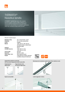 THERMATEX Baffel Classic álmennyezeti lamella - műszaki adatlap