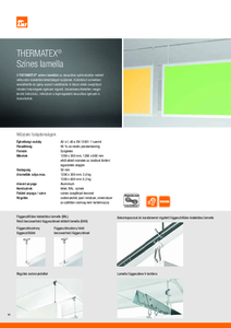 THERMATEX Baffel Colour álmennyezeti lamella - műszaki adatlap