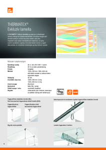 THERMATEX Baffel Exclusive álmennyezeti lamella - műszaki adatlap