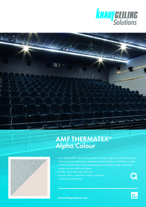 THERMATEX Alpha Colour álmennyezeti lap - műszaki adatlap