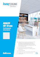 Knauf Ceiling Solutions ADAGIO HD+ 30 mm ásványi álmennyezet - általános termékismertető