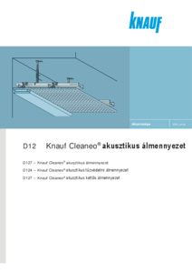 Knauf D12 akusztikus álmennyezet - részletes termékismertető