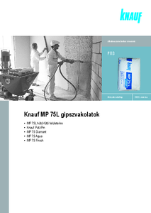 Knauf MP 75 gipszvakolatok - részletes termékismertető