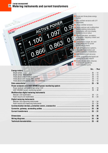 DMG mérőműszerek és áramváltók - részletes termékismertető