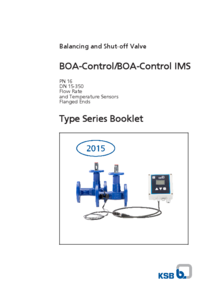 BOA-Control ultrahangos mérő- és szabályozószelep	 - műszaki adatlap