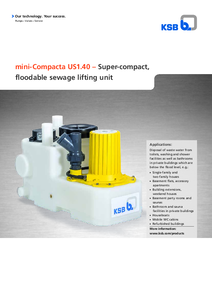 mini-Compacta US1.40 - elárasztható szennyvízátemelő egység - általános termékismertető