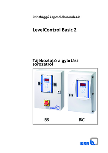 LevelControl Basic 2 - folyadékszintfüggő vezérlő - műszaki adatlap