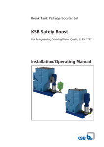 KSB Safety Boost biztonsági tartályos nyomásfokozó egység - alkalmazástechnikai útmutató