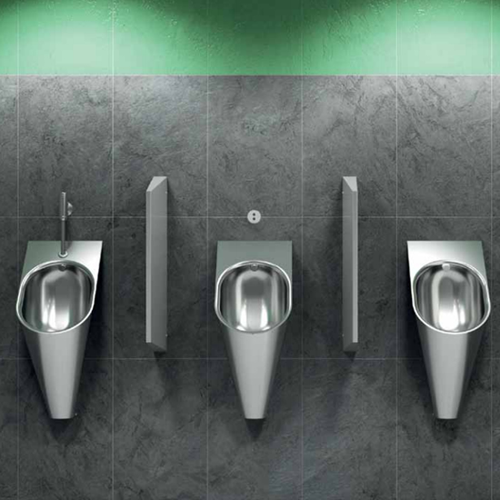 KWC Franke nemesacél piszoárok, WC-k