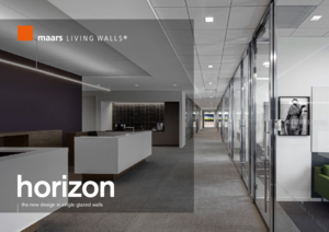 Maars Horizon egyrétegű borda nélküli átszerelhető üveg válaszfalrendszer - részletes termékismertető