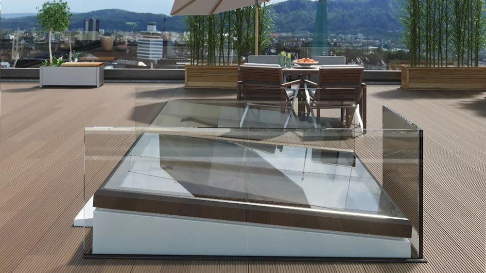 LAMILUX Komfort Square tetőkijárat-ajtó