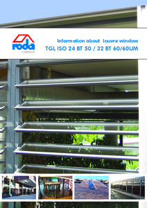 Roda TGL ISO üveglamellás zsalus szellőztető berendezés - általános termékismertető