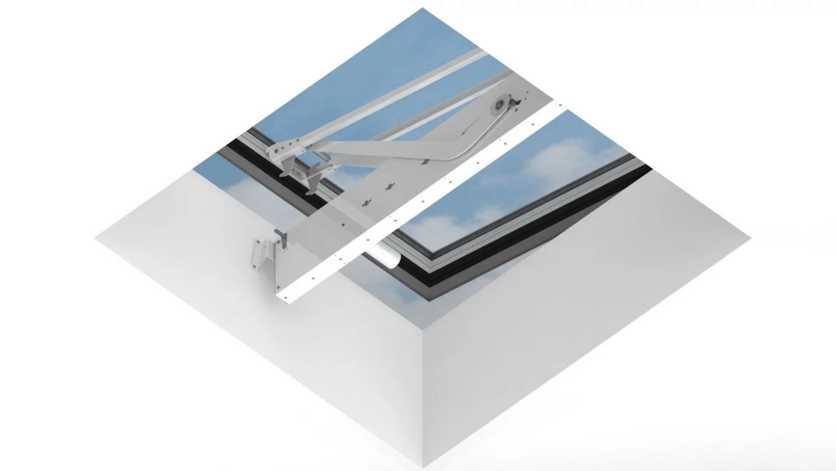 LAMILUX FE hő- és füstelvezető - beépítési állapot