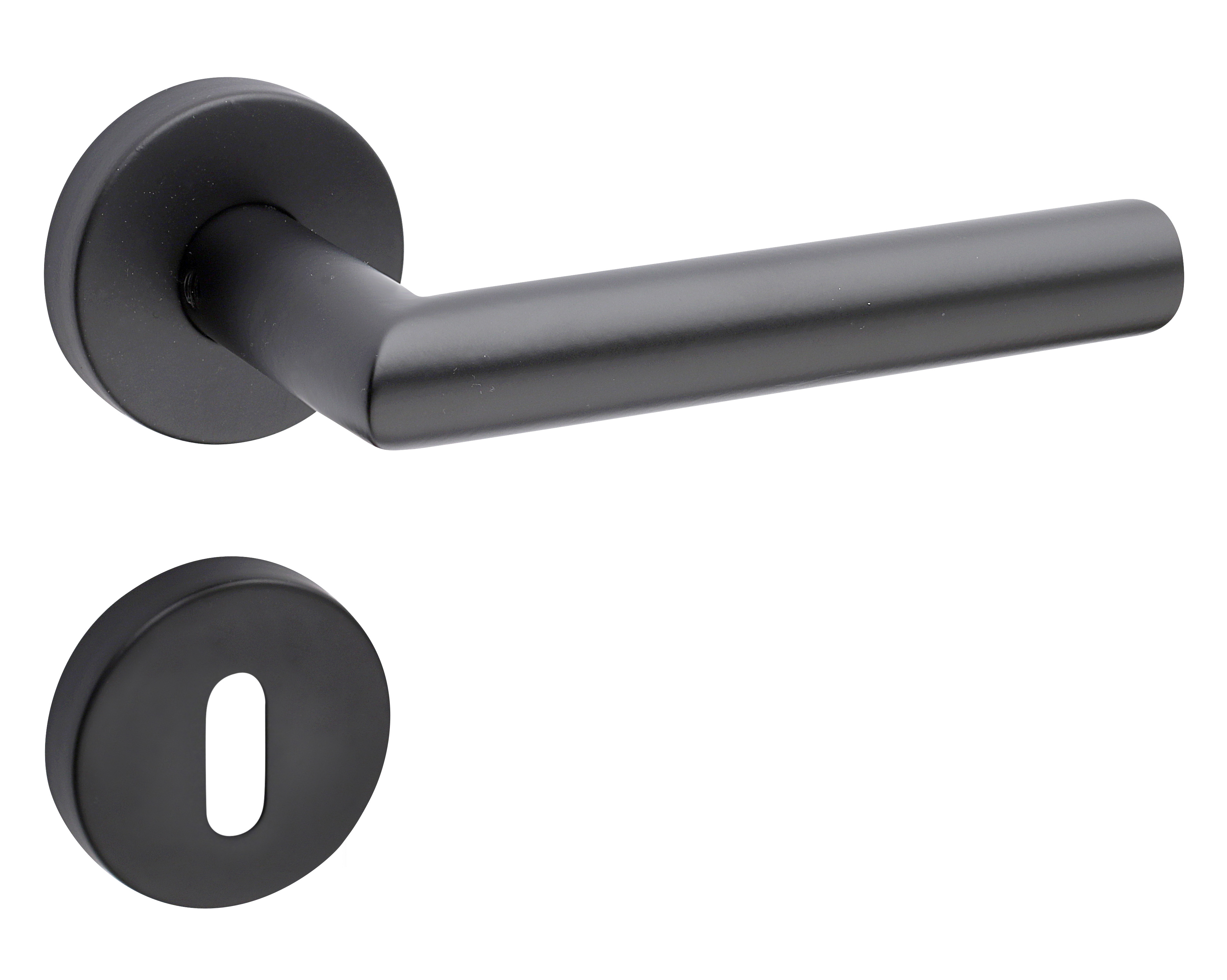 Maestro design kilincsek - THEMA BB, inox, matt fekete