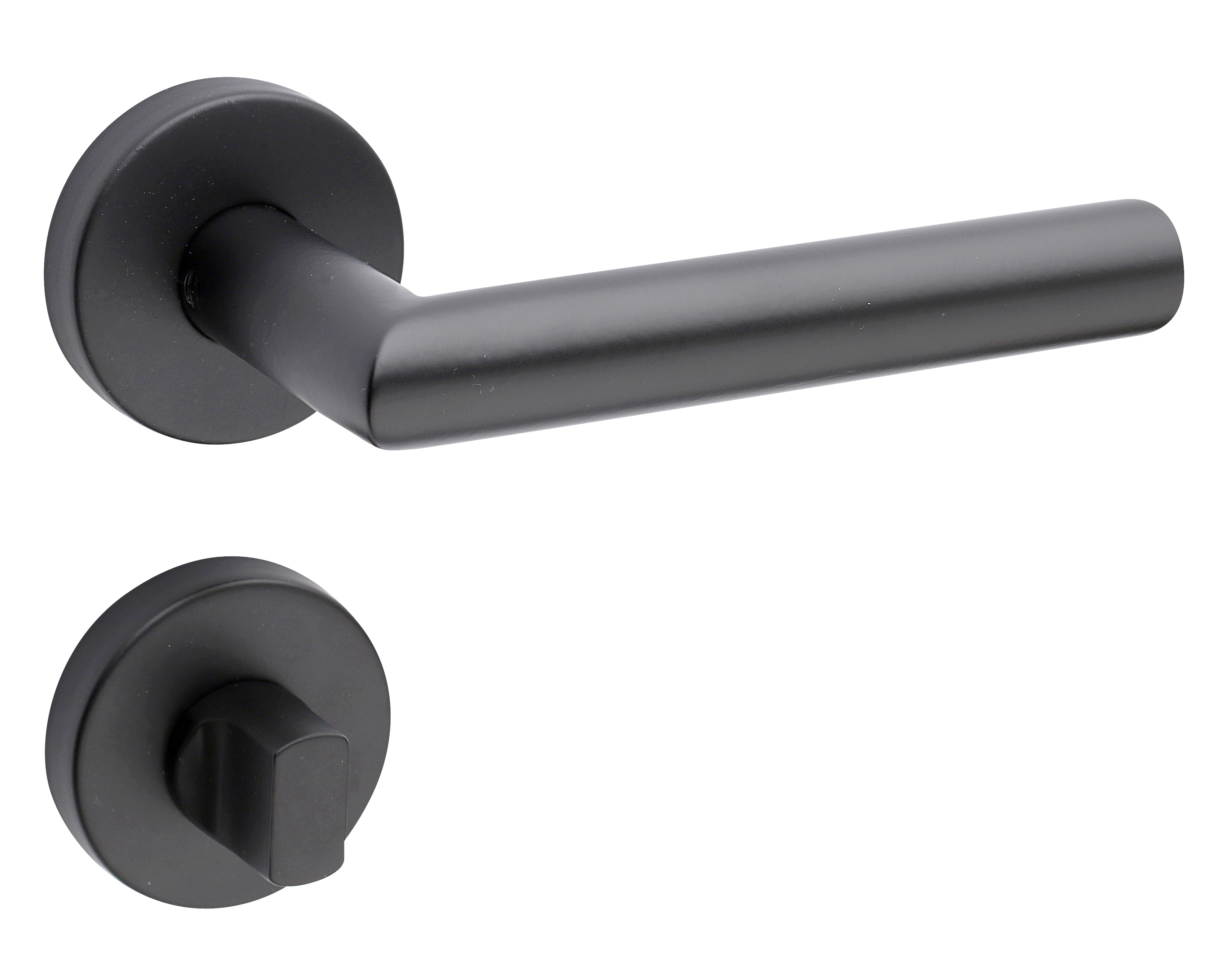 Maestro design kilincsek - THEMA WC, inox, matt fekete