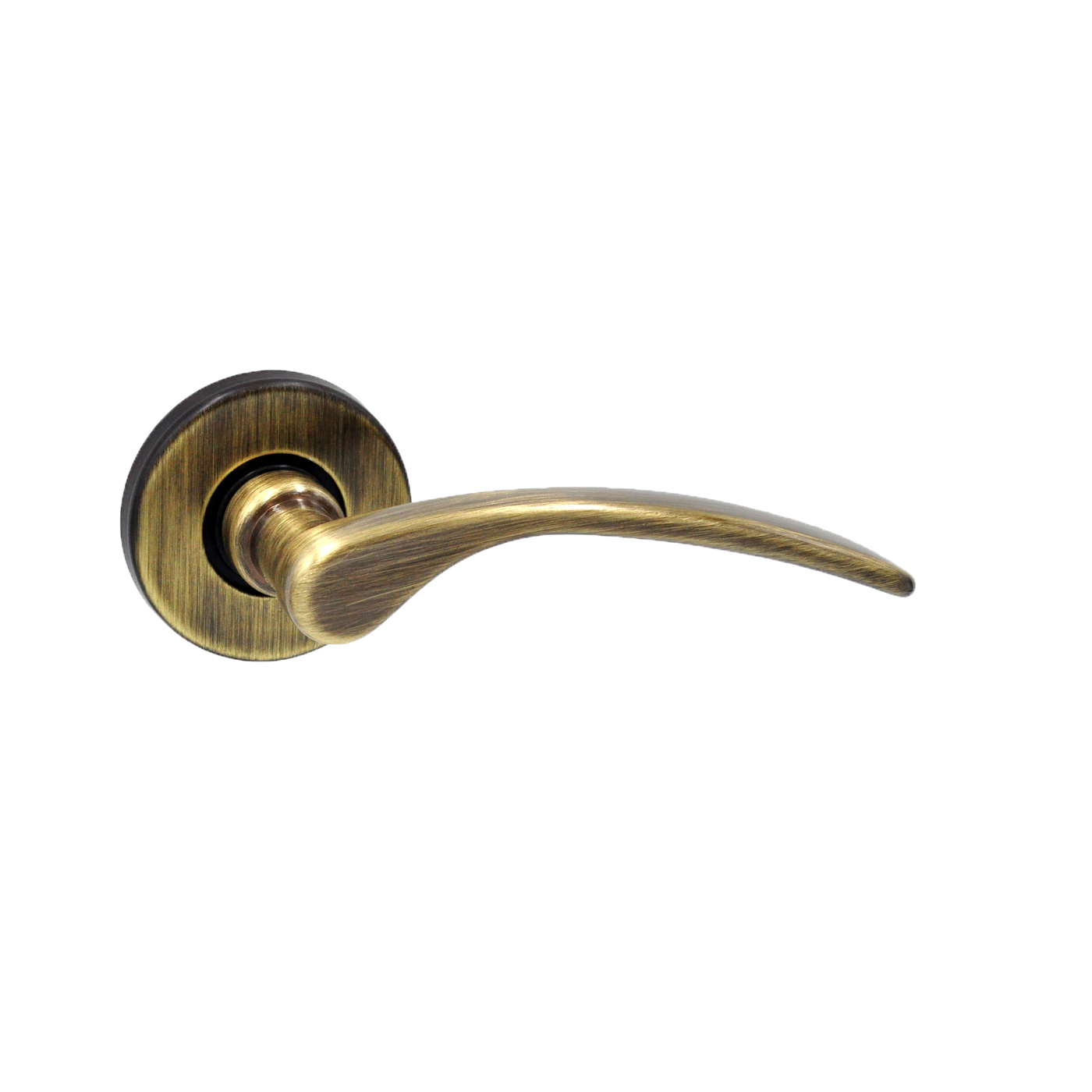 Maestro modern kilincsek - SOFIA, körrozettás, súrolt bronz