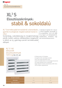 XL³ S 160 előszerelt elosztószekrények <br>
(Legrand katalógus 2020-2021 / 182-187. oldal) - részletes termékismertető