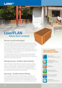 LeierPLAN falazóelem rendszer - részletes termékismertető