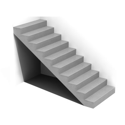 Leier egyenes karú lépcső