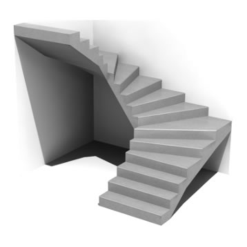 Leier húzott karú lépcső