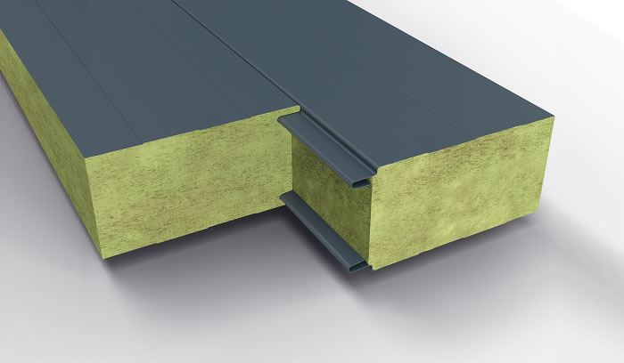 LindabWall falpanel kőzetgyapot, MW kitöltéssel, látszó rögzítéssel