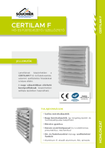 Certilam F lamellás hő- és füstelvezető szellőztető homlokzatra - általános termékismertető