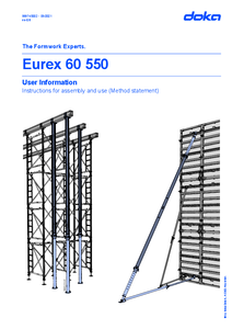 Doka-Eurex 60 550 födémtámaszok - alkalmazástechnikai útmutató