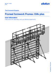 Doka Framax Xlife plus keretes falzsalu - alkalmazástechnikai útmutató