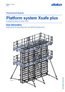 Doka Xsafe plus munkaállvány rendszer (Framax Xlife zsaluval) - alkalmazástechnikai útmutató